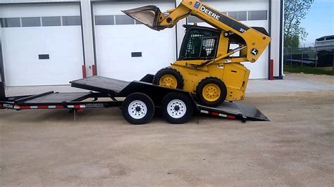 tilt bed skid loader trailers